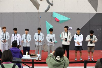 제106회 전국체육대회 스포츠클라이밍대회 남자리드 결승 시상식